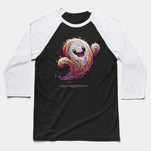 Colorful Chuckles Horror Ghost Baseball T-Shirt